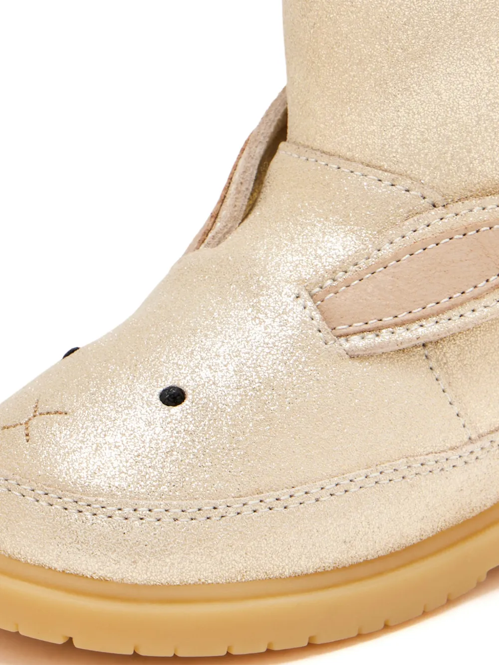 Donsje Laarzen met konijn applicatie Goud