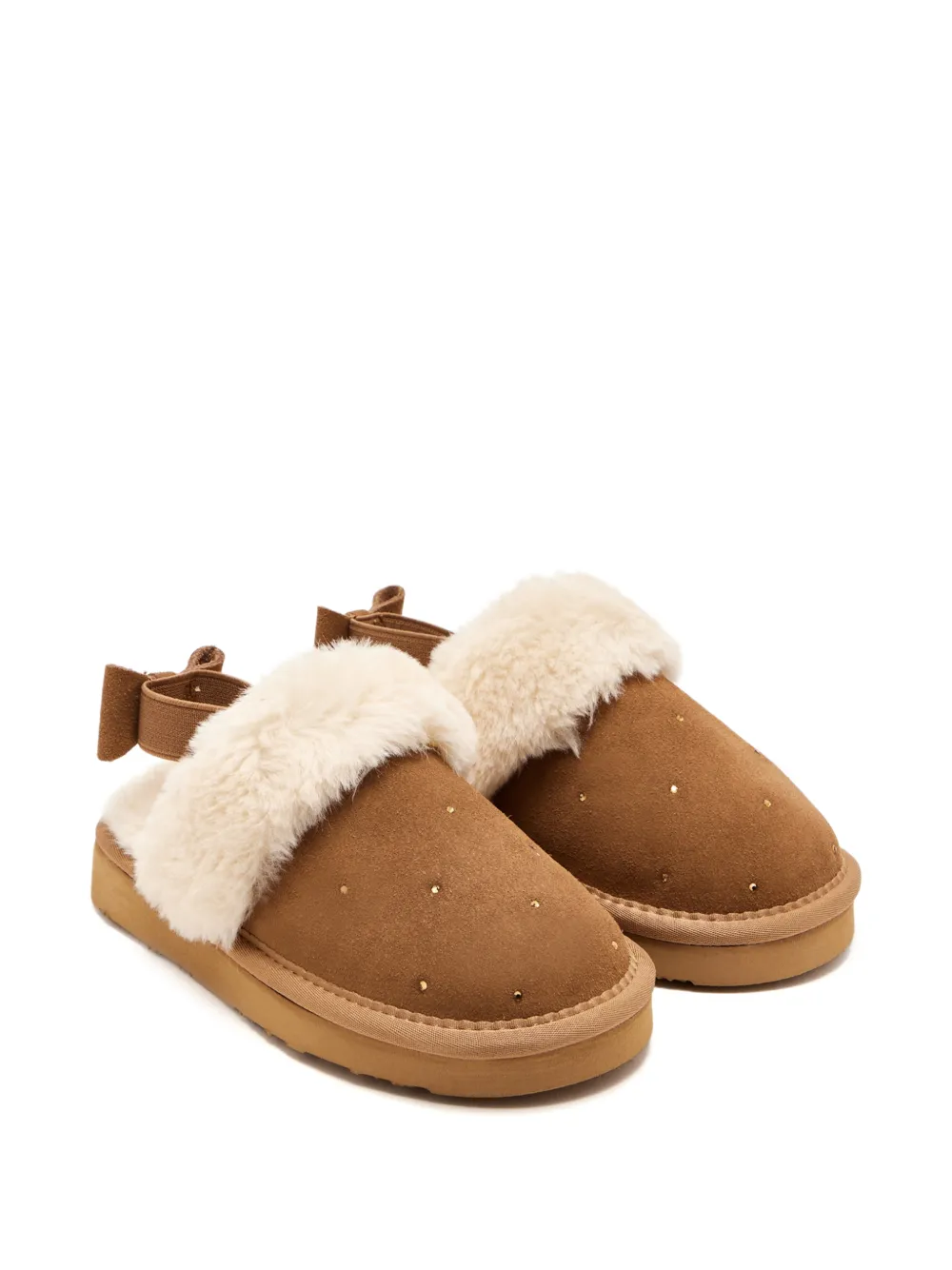 Lelli Kelly Sandalen met strik van bont Bruin