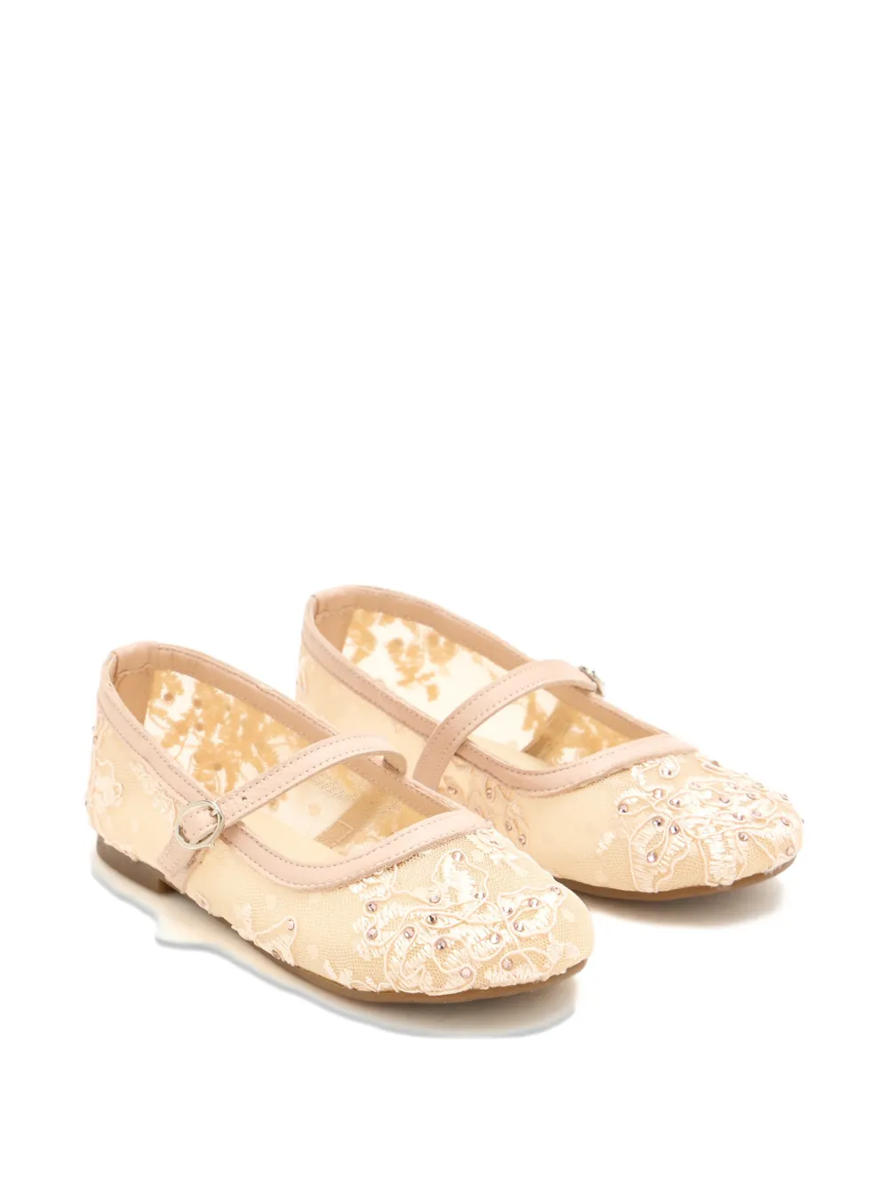 BabyWalker lace embellished ballerinas - Bianco