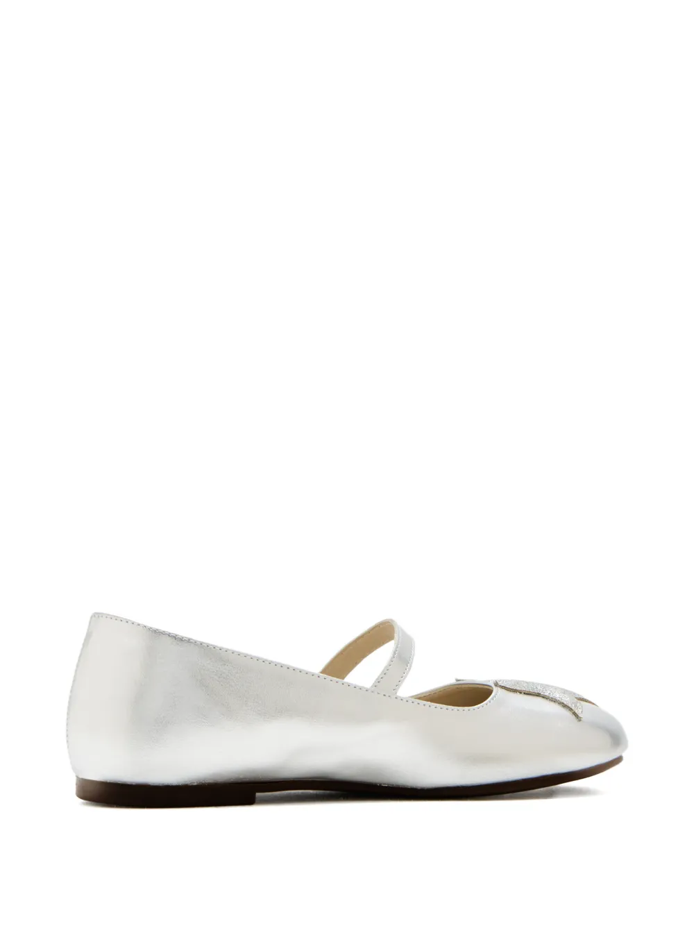 BabyWalker Ballerina's met maanapplicatie Zilver