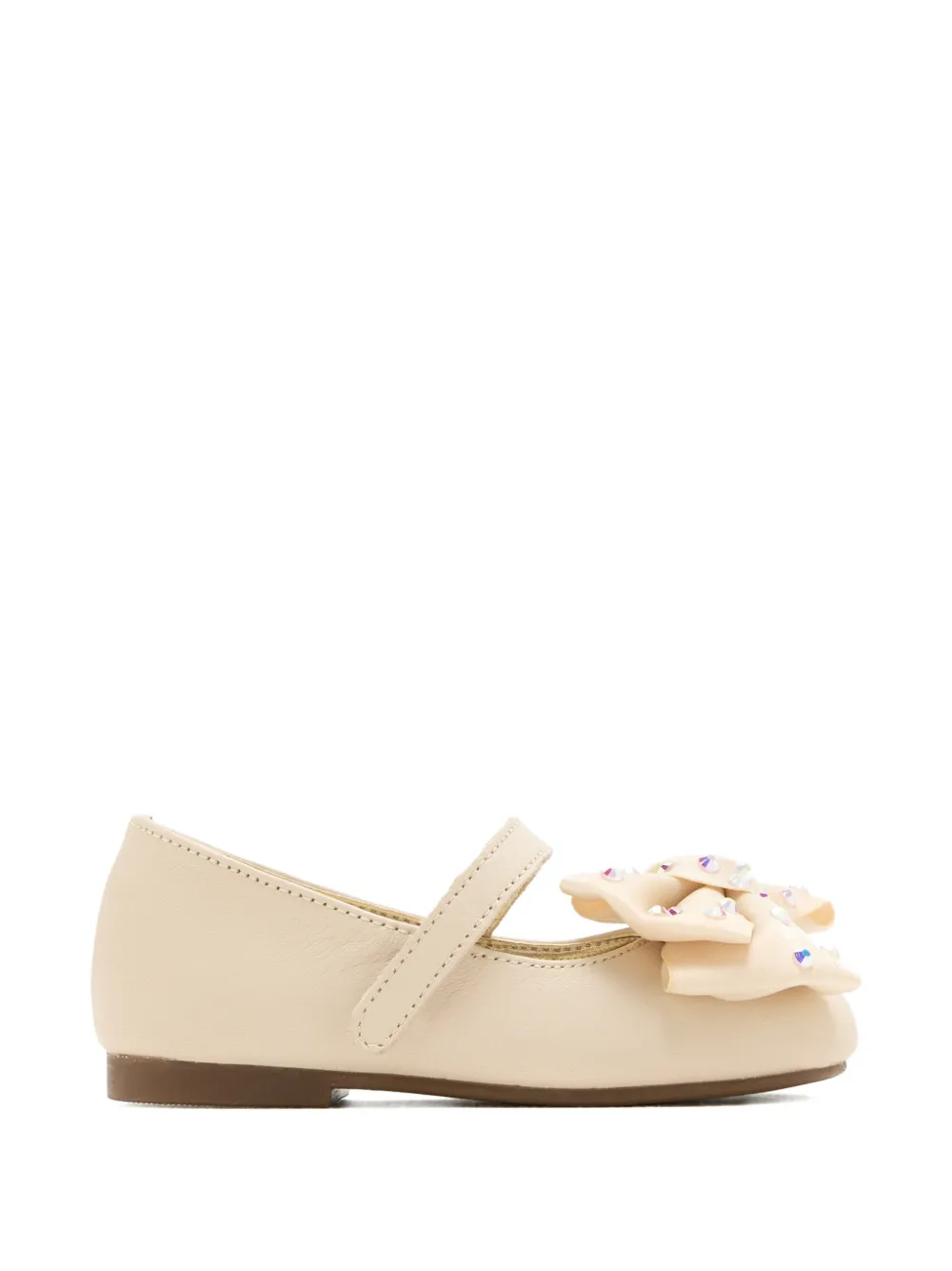 BabyWalker bow-embellished ballet flats Beige