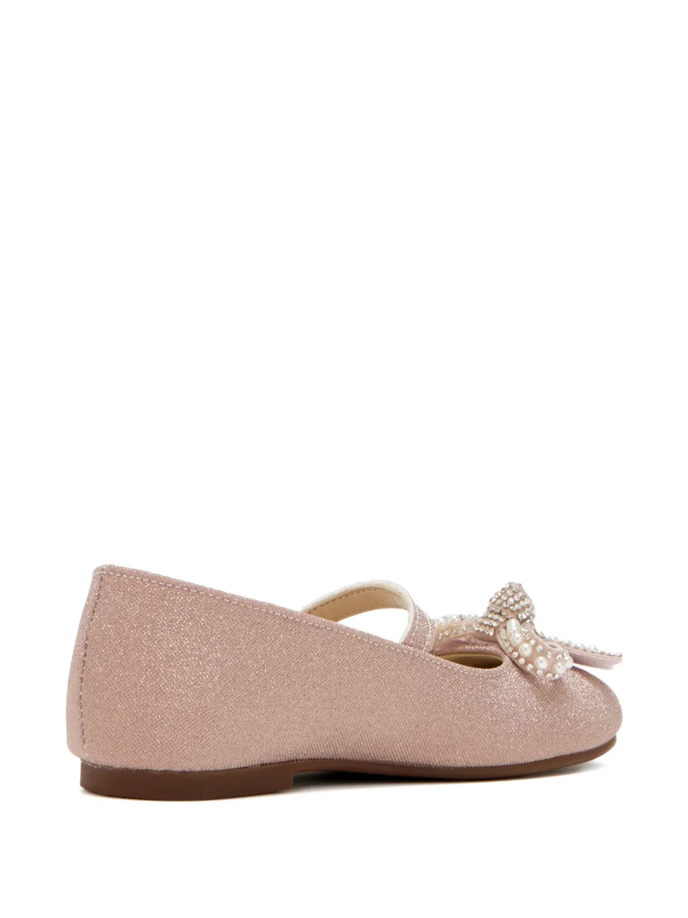 BabyWalker bow strap ballerinas Roze