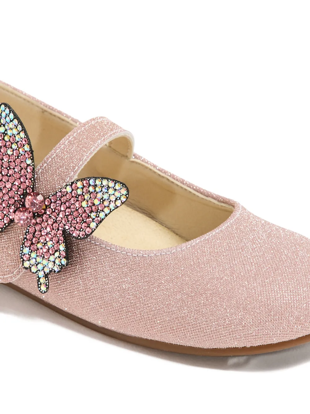 BabyWalker butterfly-embellished ballerinas Roze