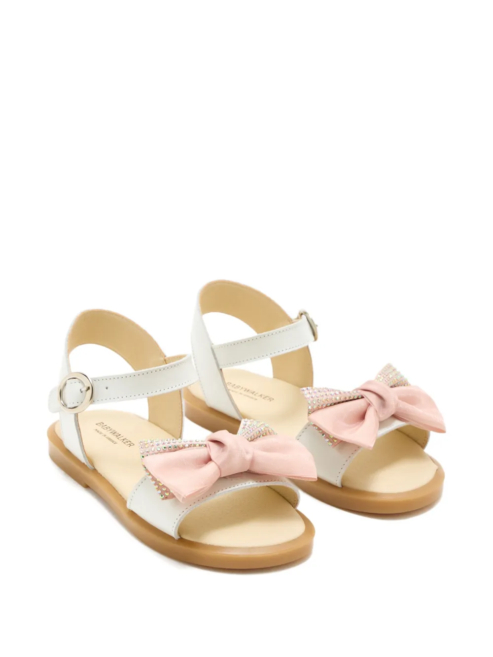 BabyWalker Sandalen verfraaid met strik Wit