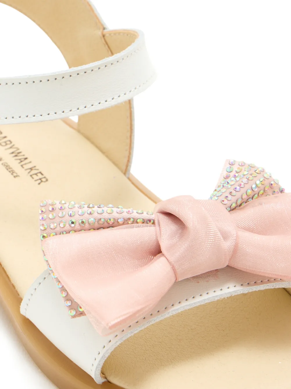 BabyWalker Sandalen verfraaid met strik Wit