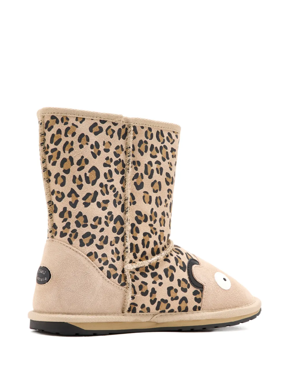 Emu Kids leopard-print boots Beige