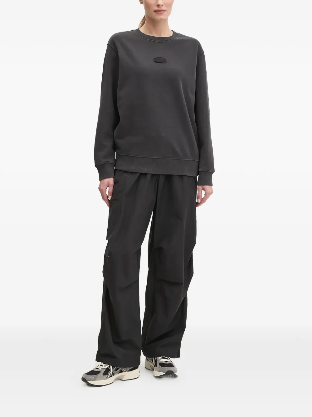 The North Face Sweater met logopatch Zwart