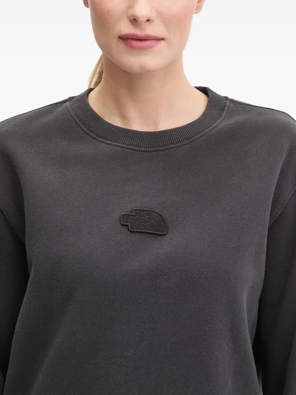 The North Face Sweater met logopatch Zwart