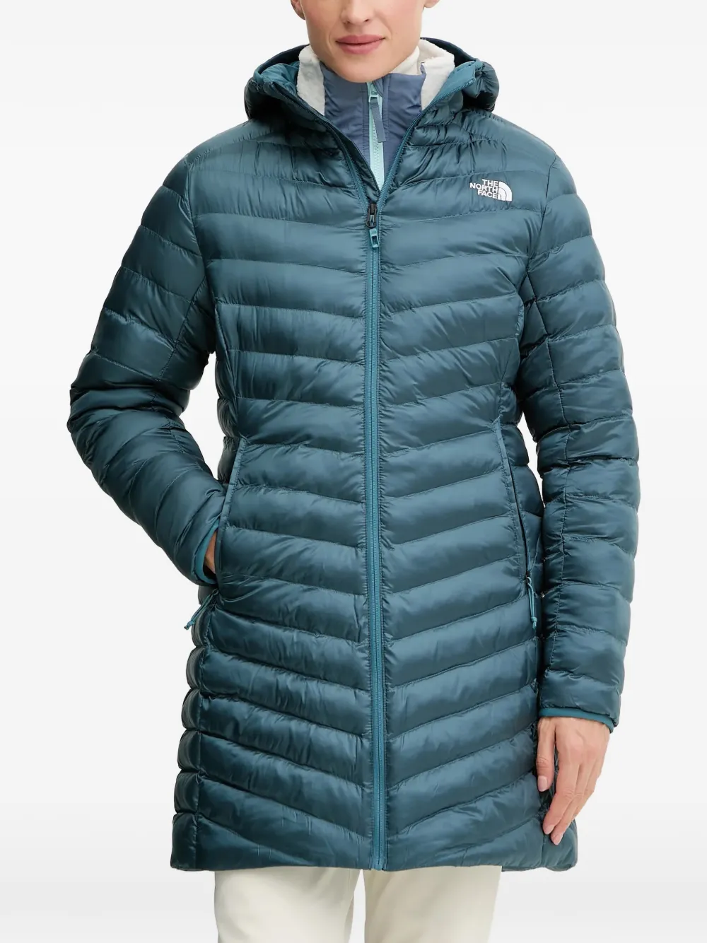 The North Face Huila hooded quilted parka coat - Blu