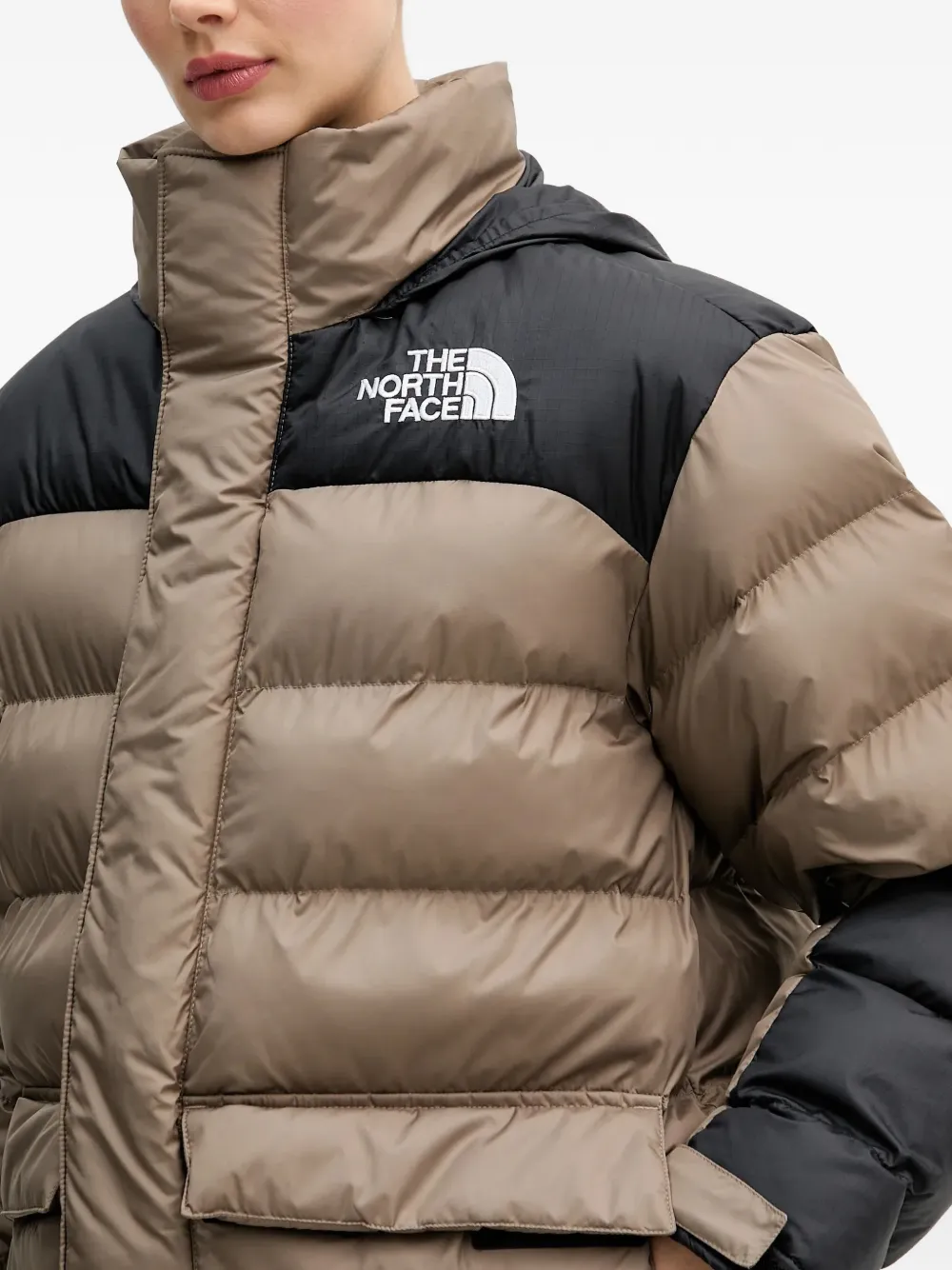 The North Face Jack met colourblocking en capuchon Beige