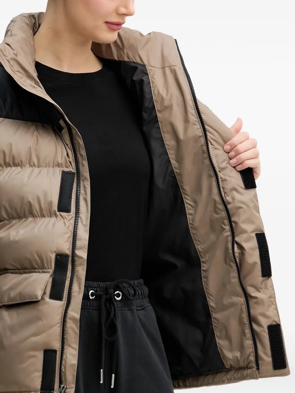 The North Face Jack met colourblocking en capuchon Beige