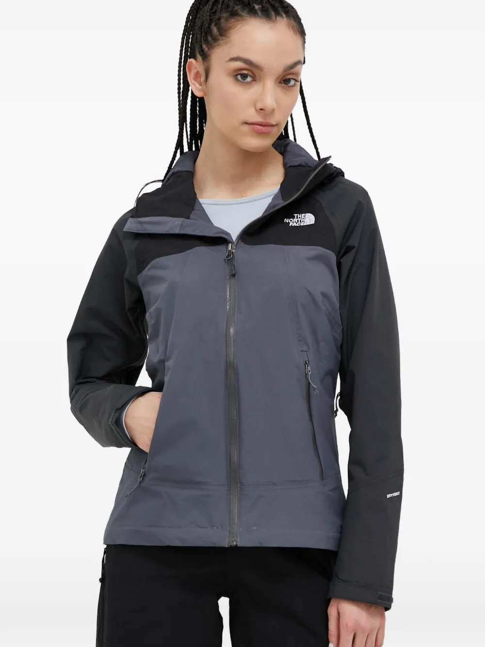 The North Face Stratos hooded logo-detail jacket - Grigio