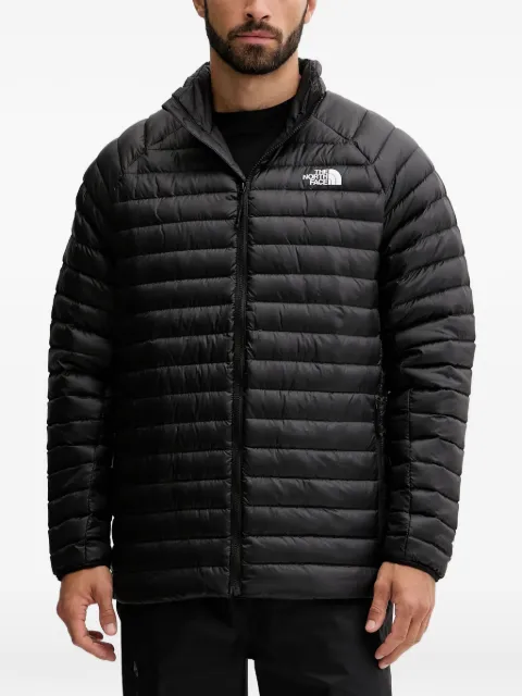 The North Face logo quilted ski jacket