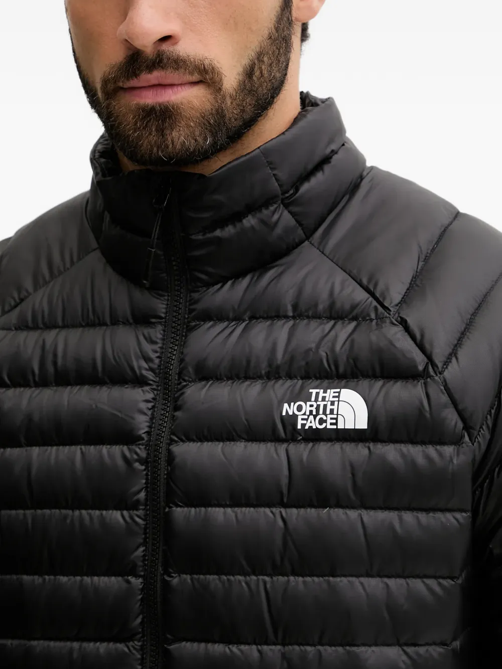 The North Face Gewatteerd ski-jack met logo Zwart