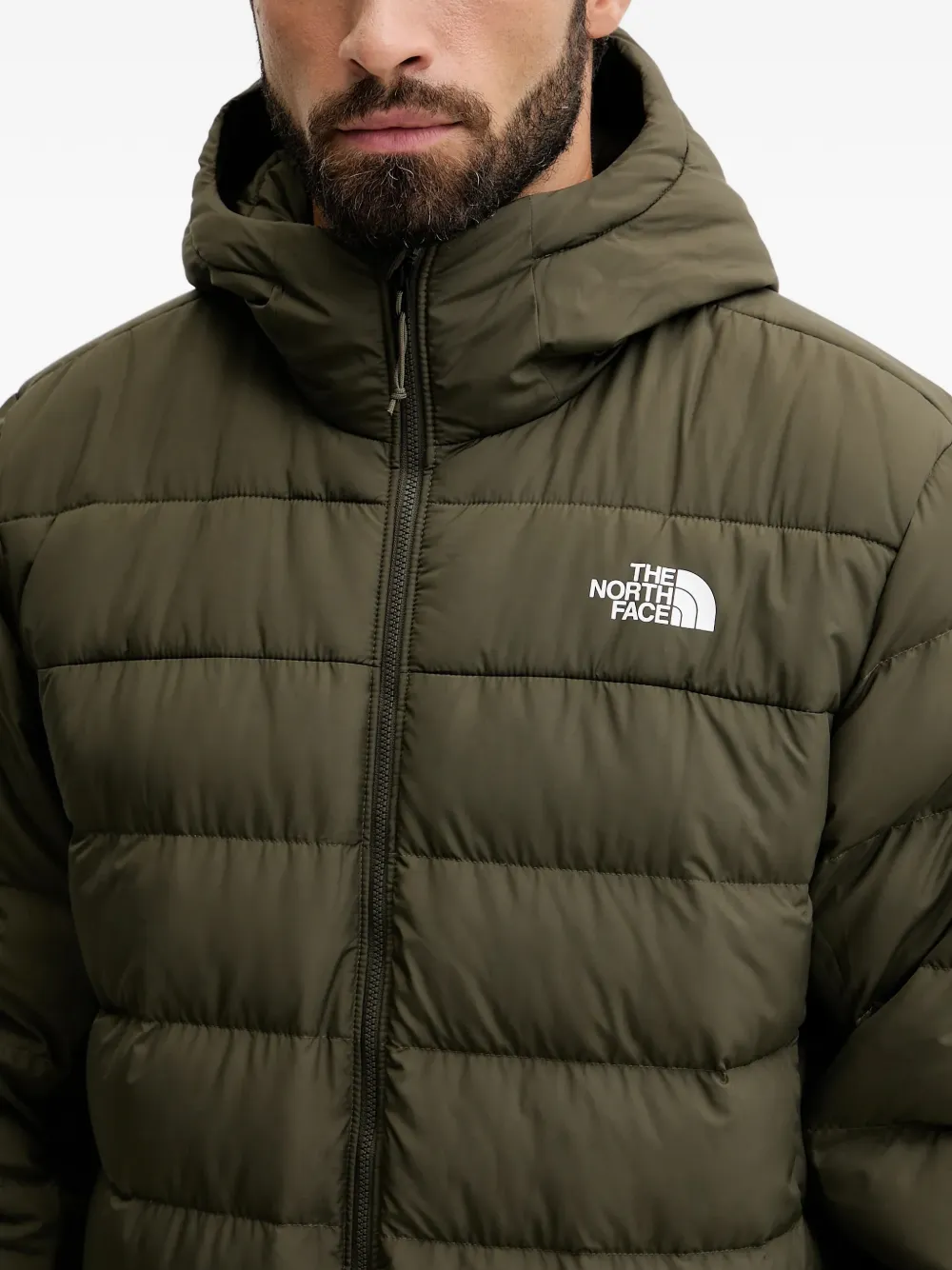 The North Face Donsjack met capuchon Groen