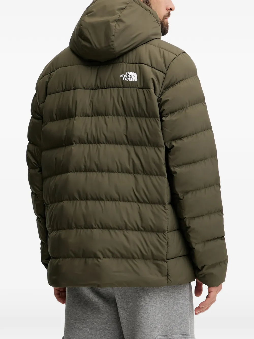 The North Face Donsjack met capuchon Groen