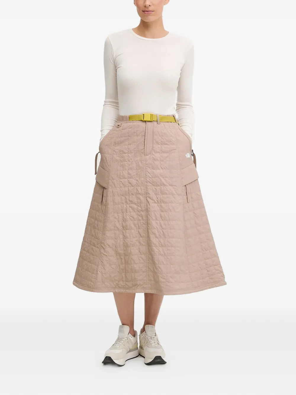 The North Face Gewatteerde rok met ceintuur Beige