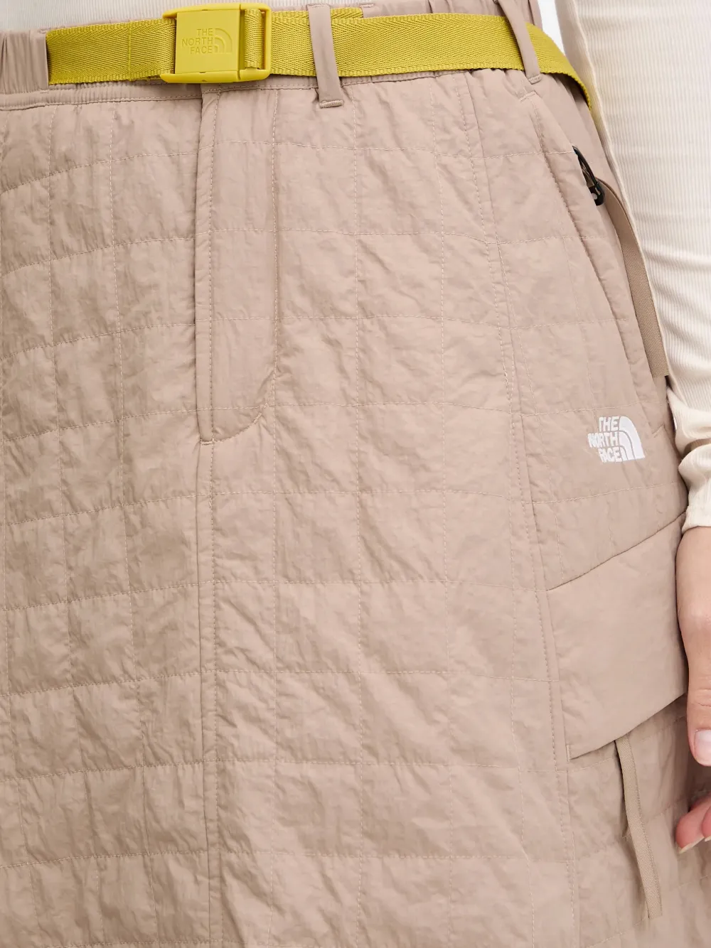The North Face Gewatteerde rok met ceintuur Beige