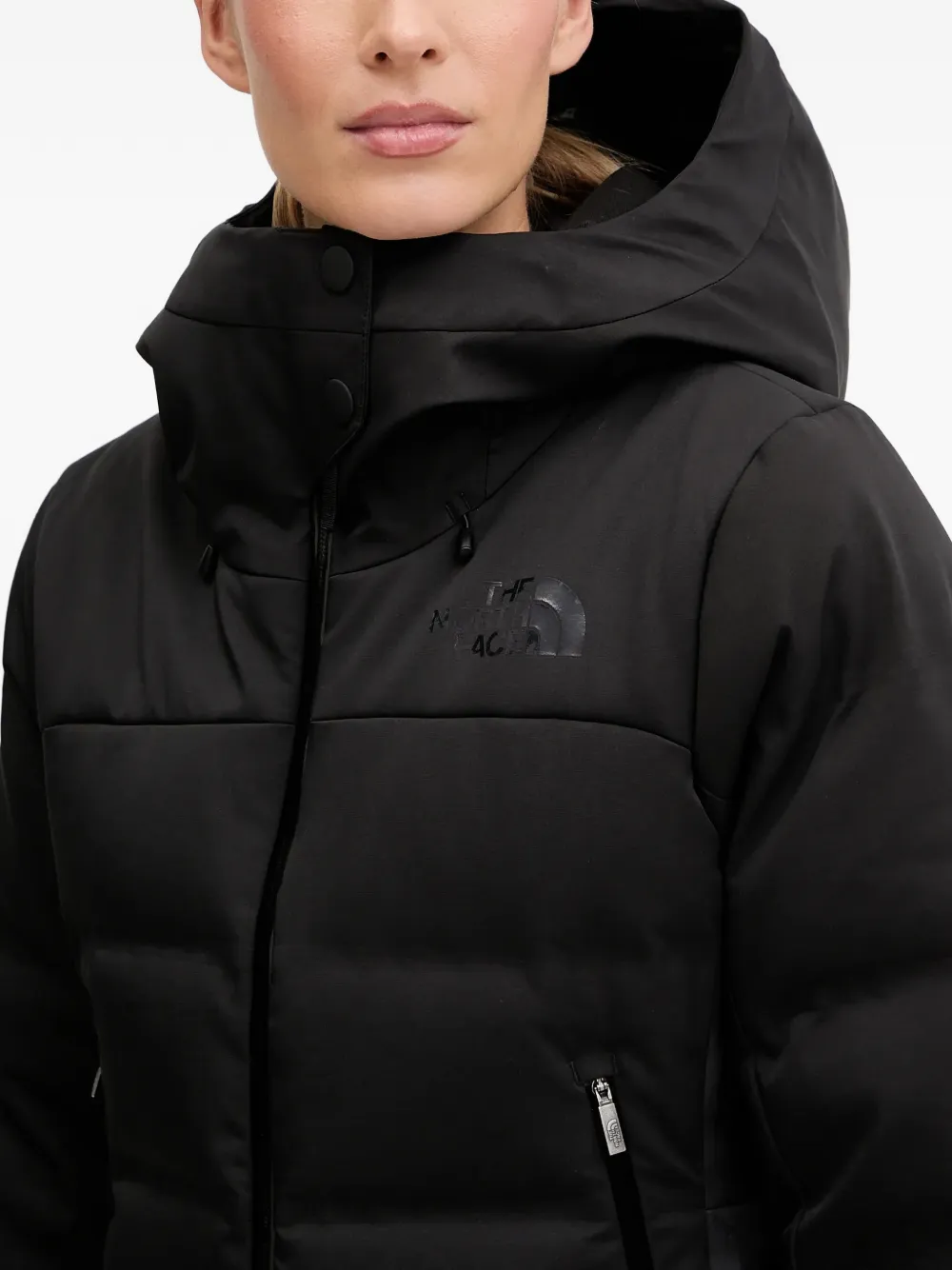 hooded padded ski jacket