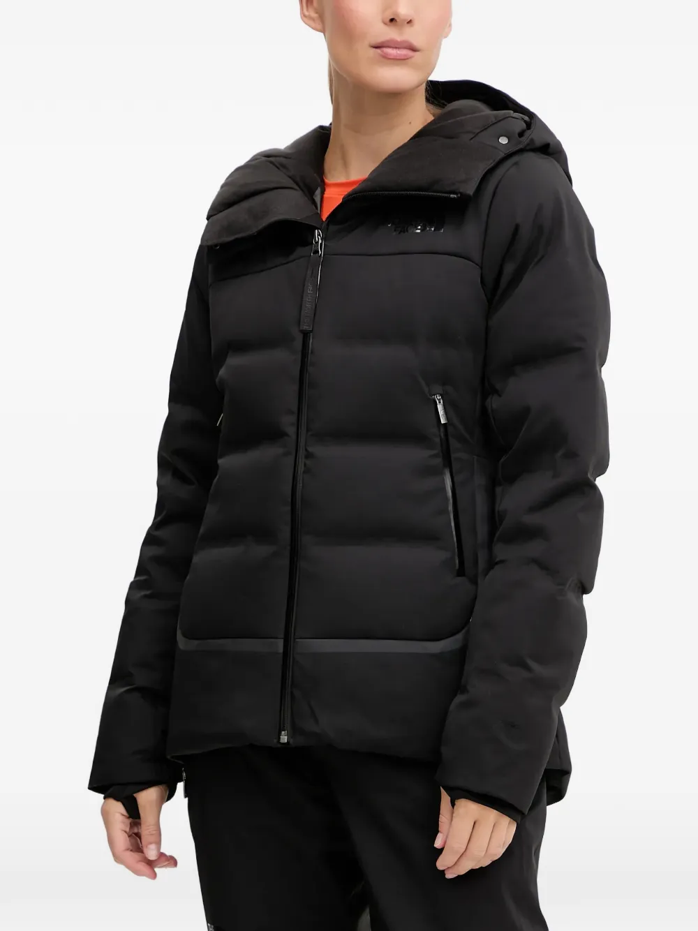 The North Face hooded padded ski jacket - Schwarz