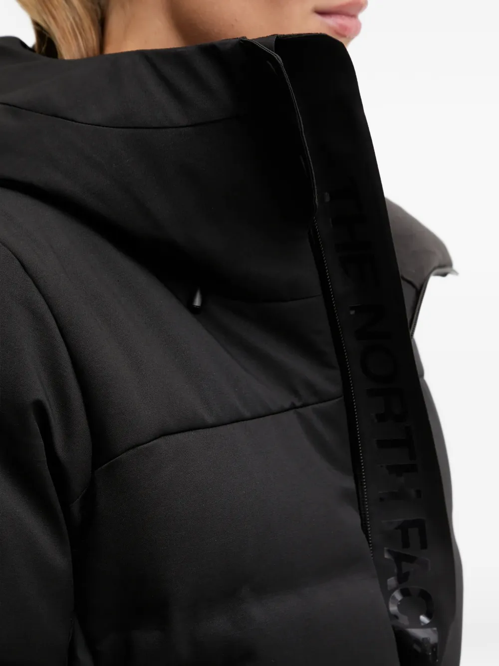 hooded padded ski jacket