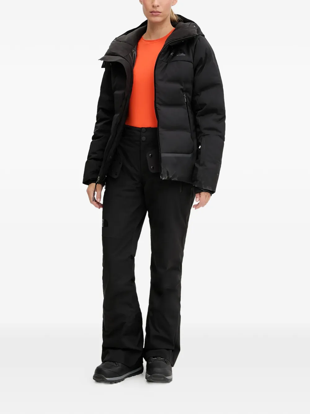 hooded padded ski jacket