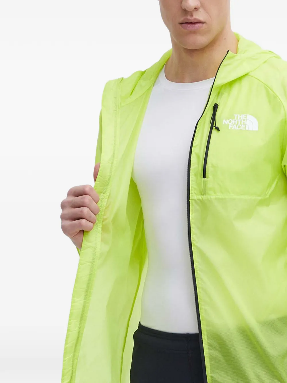 The North Face Windstream shell jack met capuchon Geel