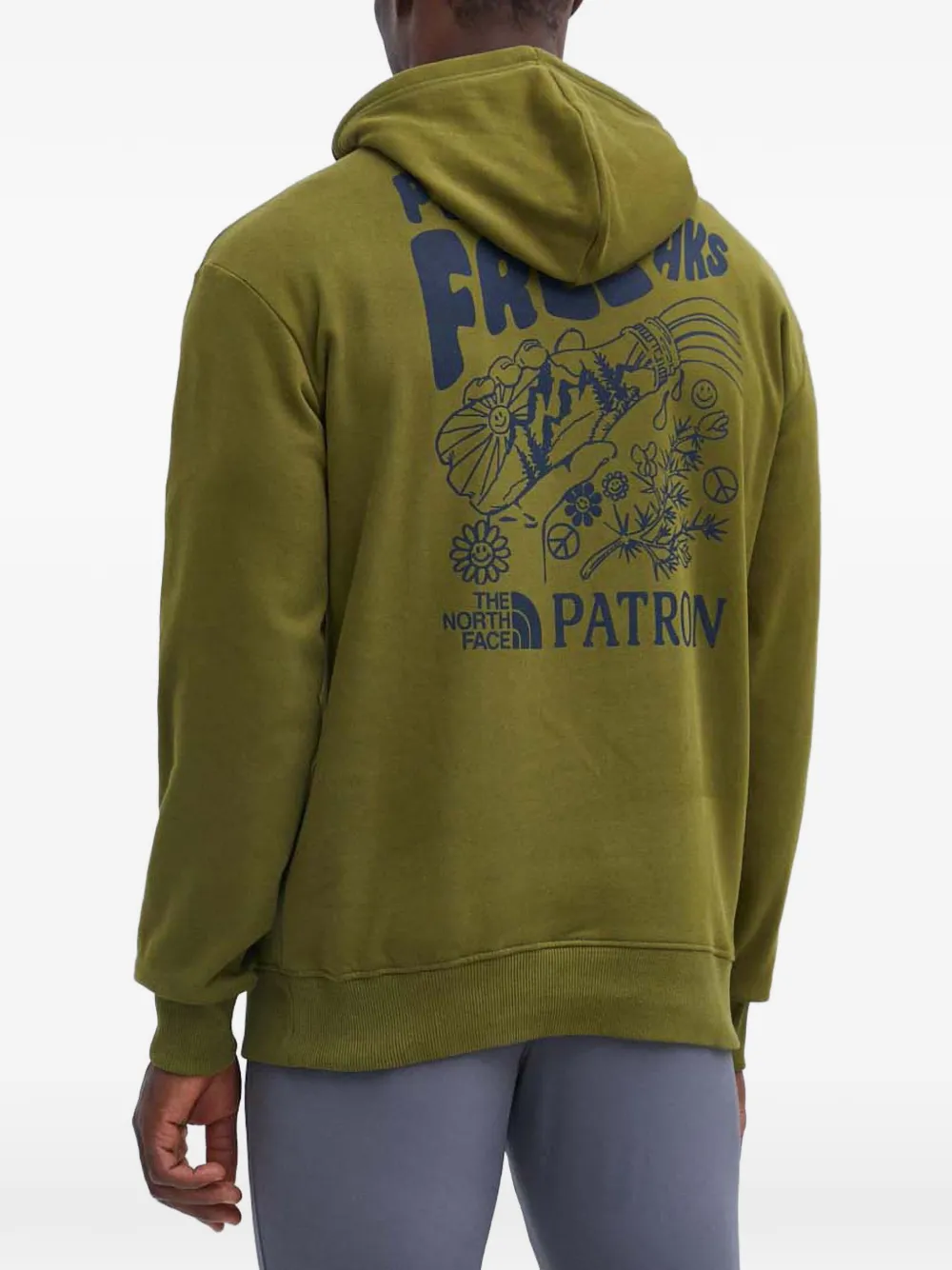 The North Face Hoodie met logoprint Groen