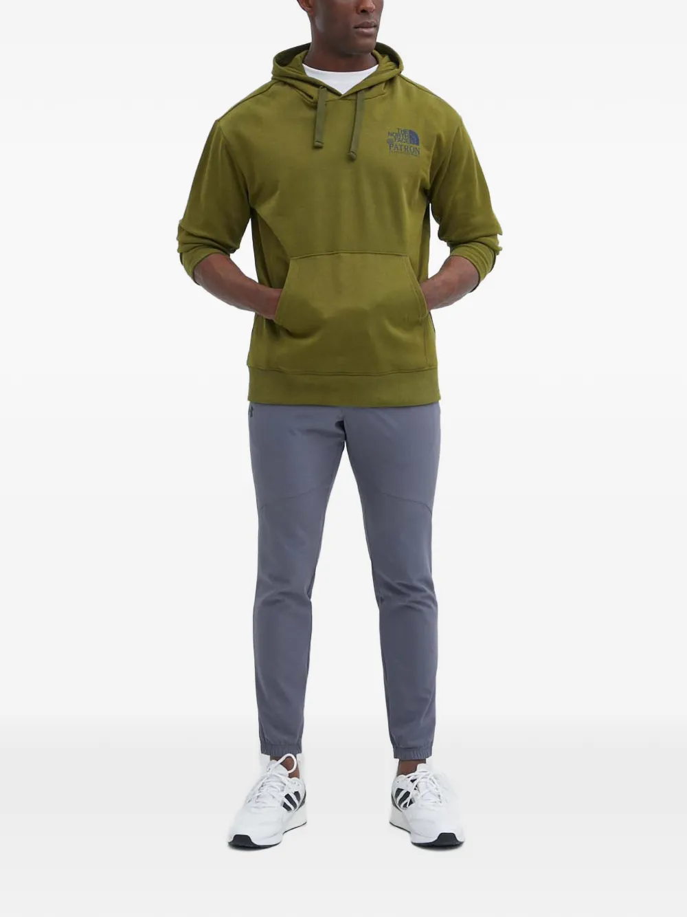 The North Face Hoodie met logoprint Groen