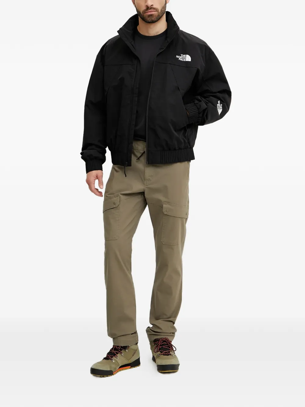 The North Face NSE bomberjack met logo Zwart