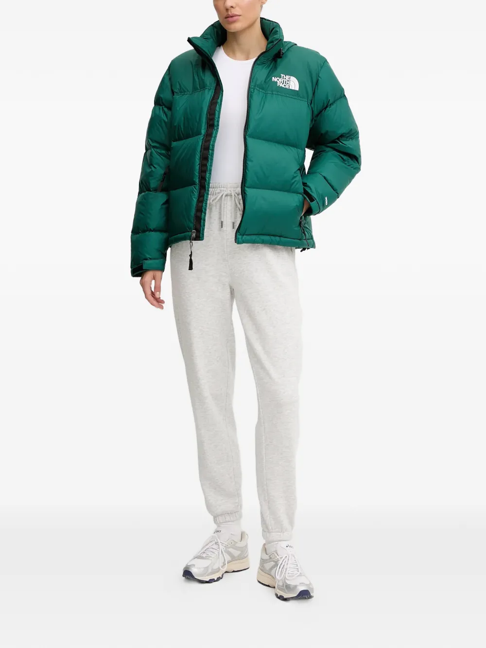zip logo-print hooded jacket