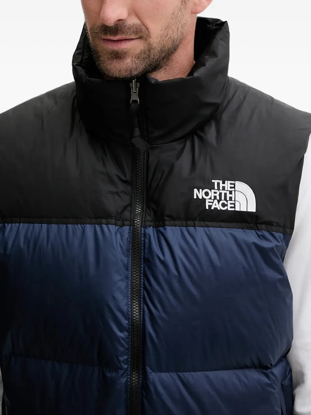 The North Face Retro Nuptse bodywarmer met capuchon Blauw