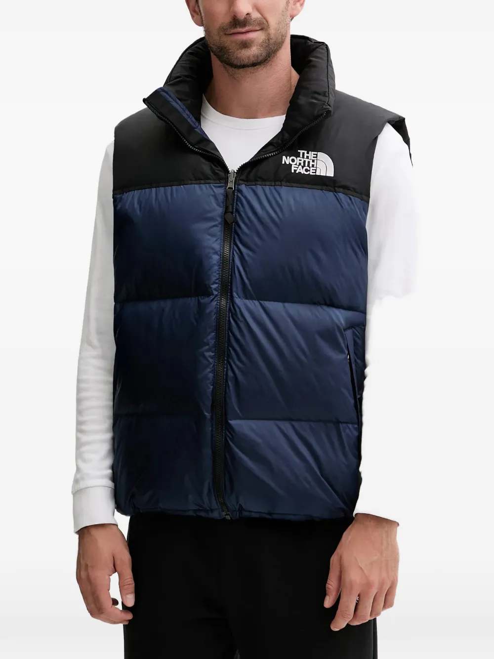 The North Face Retro Nuptse hooded quilted gilet - Blue