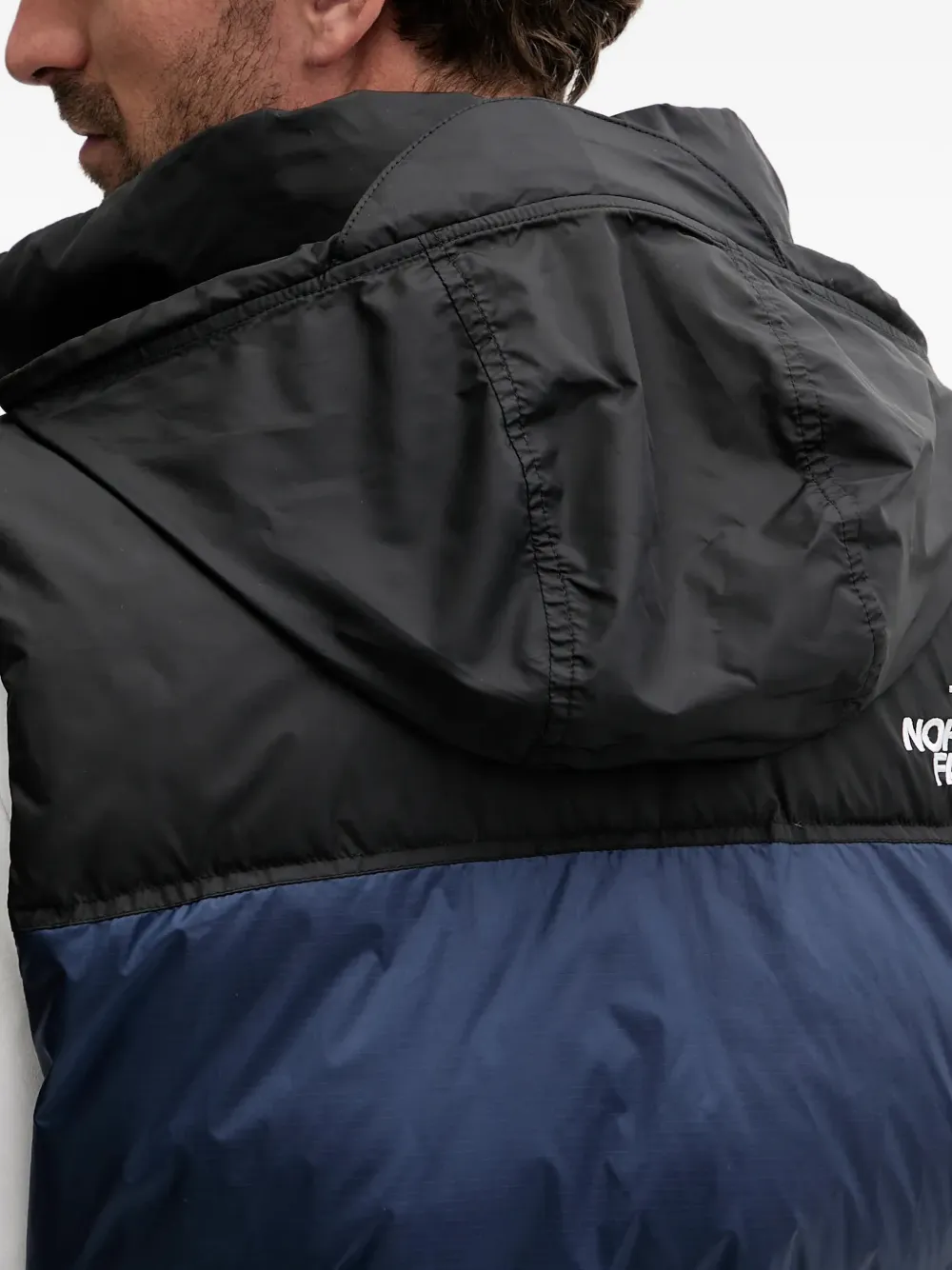 The North Face Retro Nuptse bodywarmer met capuchon Blauw