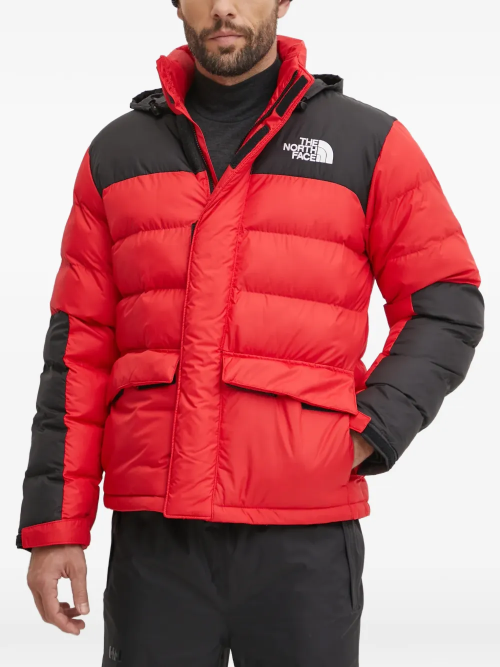 The North Face padded hooded jacket - Rosso