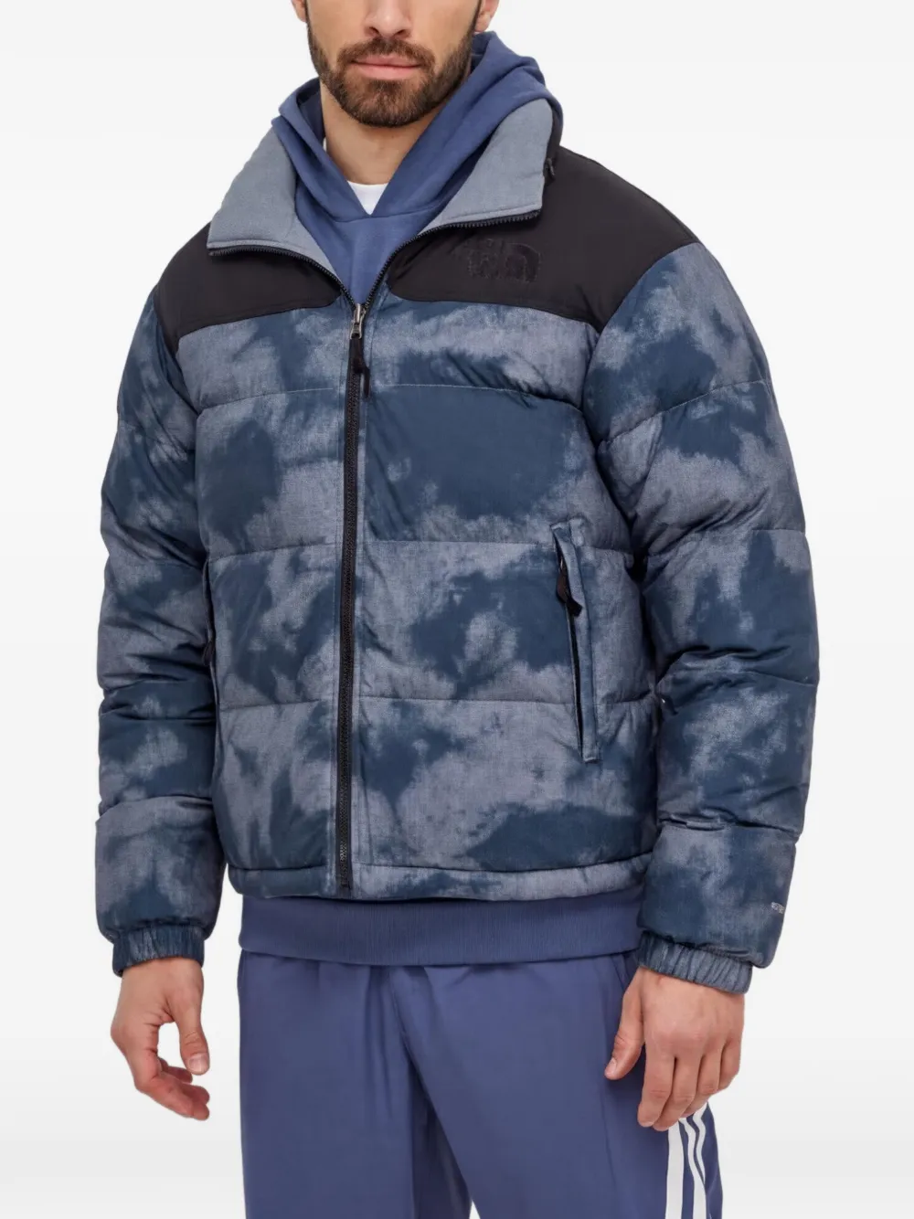 The North Face print panelled jacket - Blu