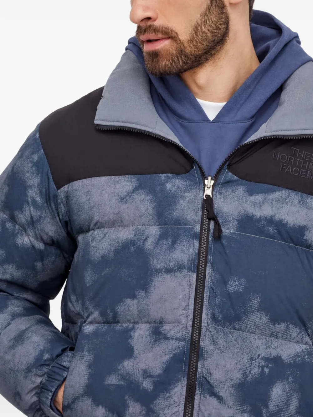 The North Face Jack met vlakken en print Blauw