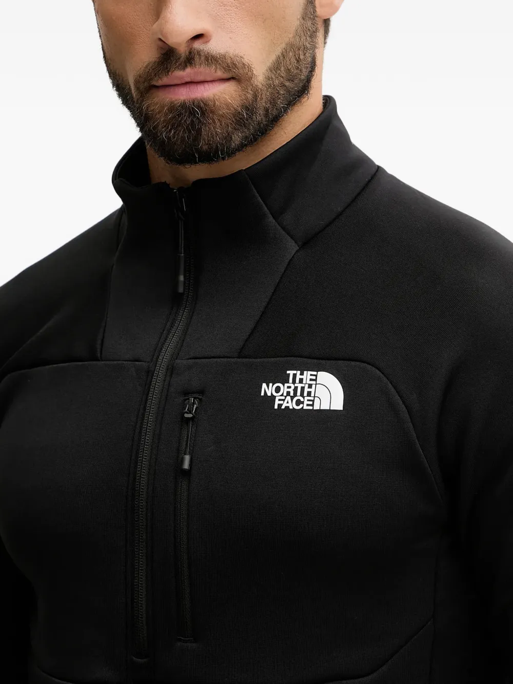 The North Face Sweater met opstaande hals en rits Zwart