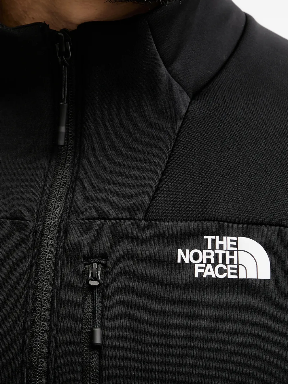 The North Face Sweater met opstaande hals en rits Zwart