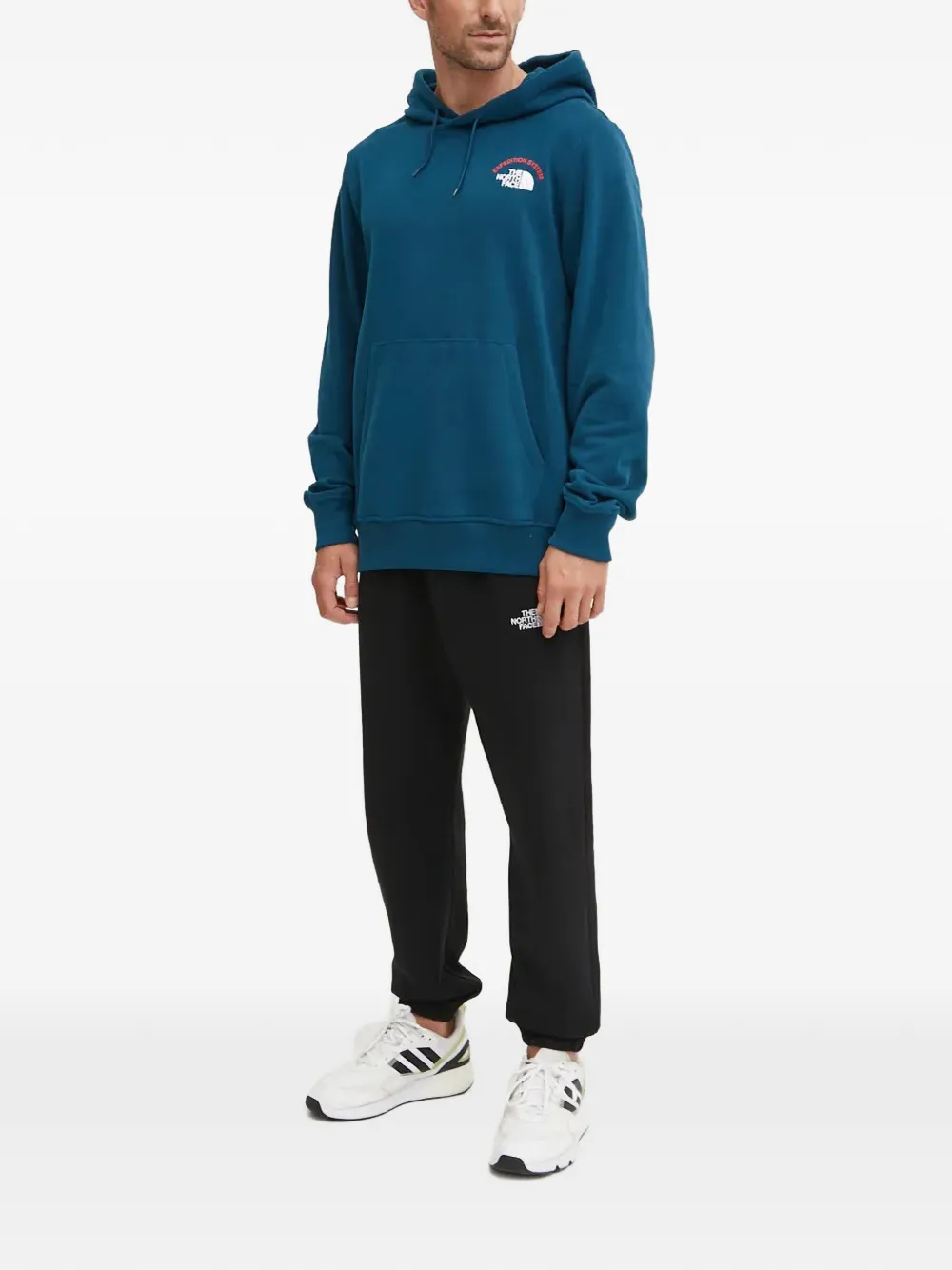The North Face Hoodie met logodetail Blauw