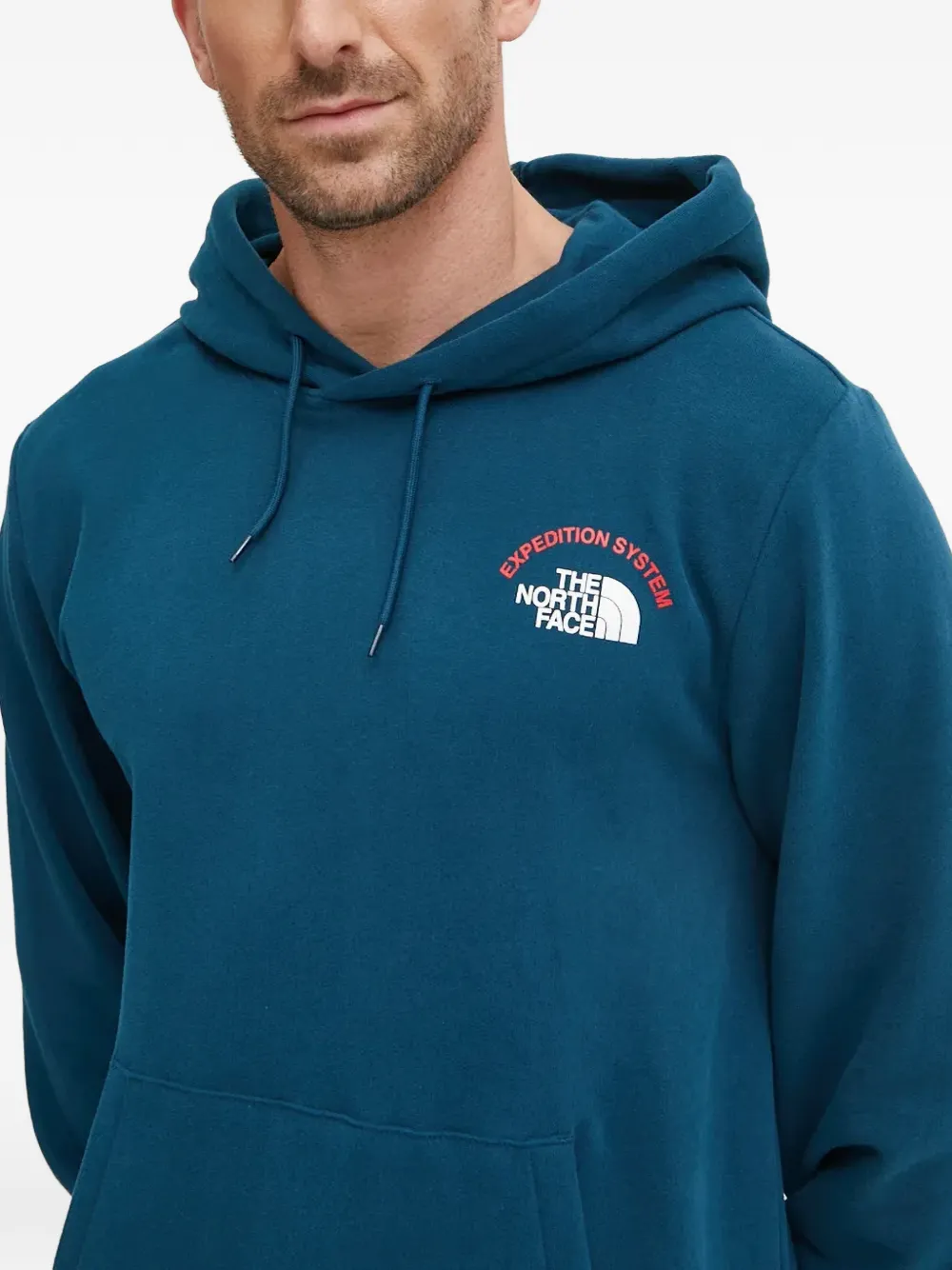 The North Face Hoodie met logodetail Blauw