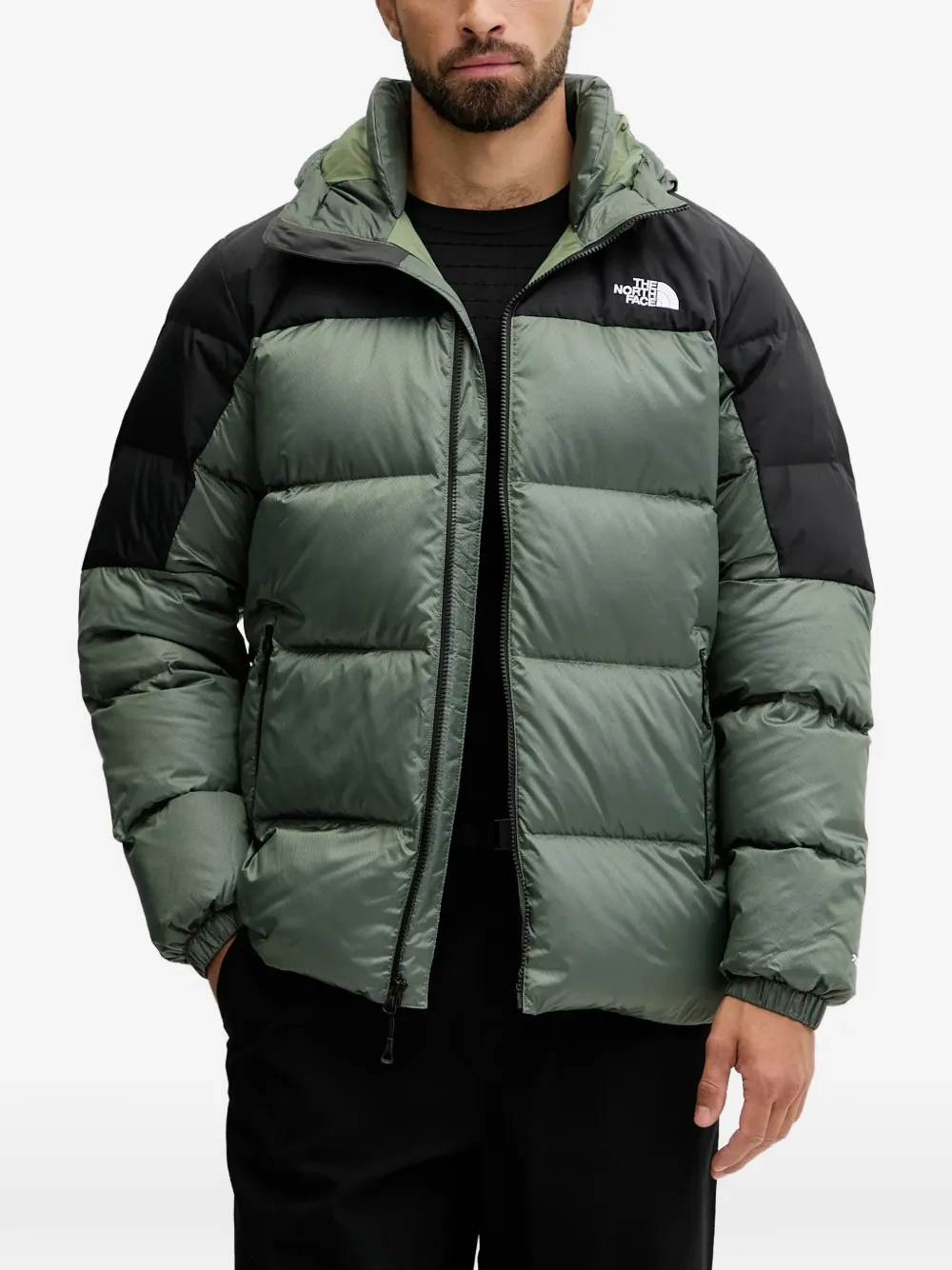 The North Face hooded padded jacket - Verde