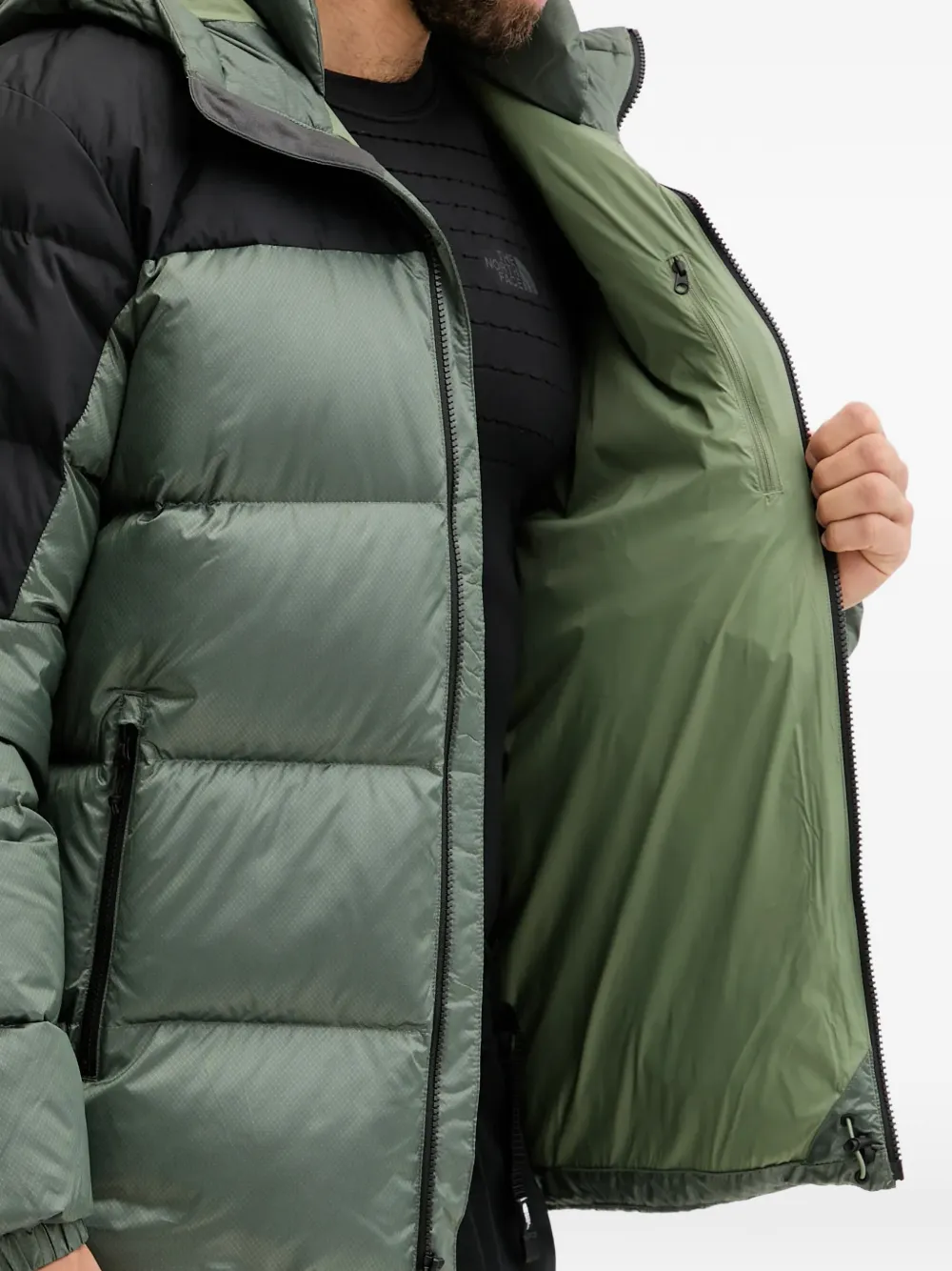 The North Face Gewatteerd jack met capuchon Groen