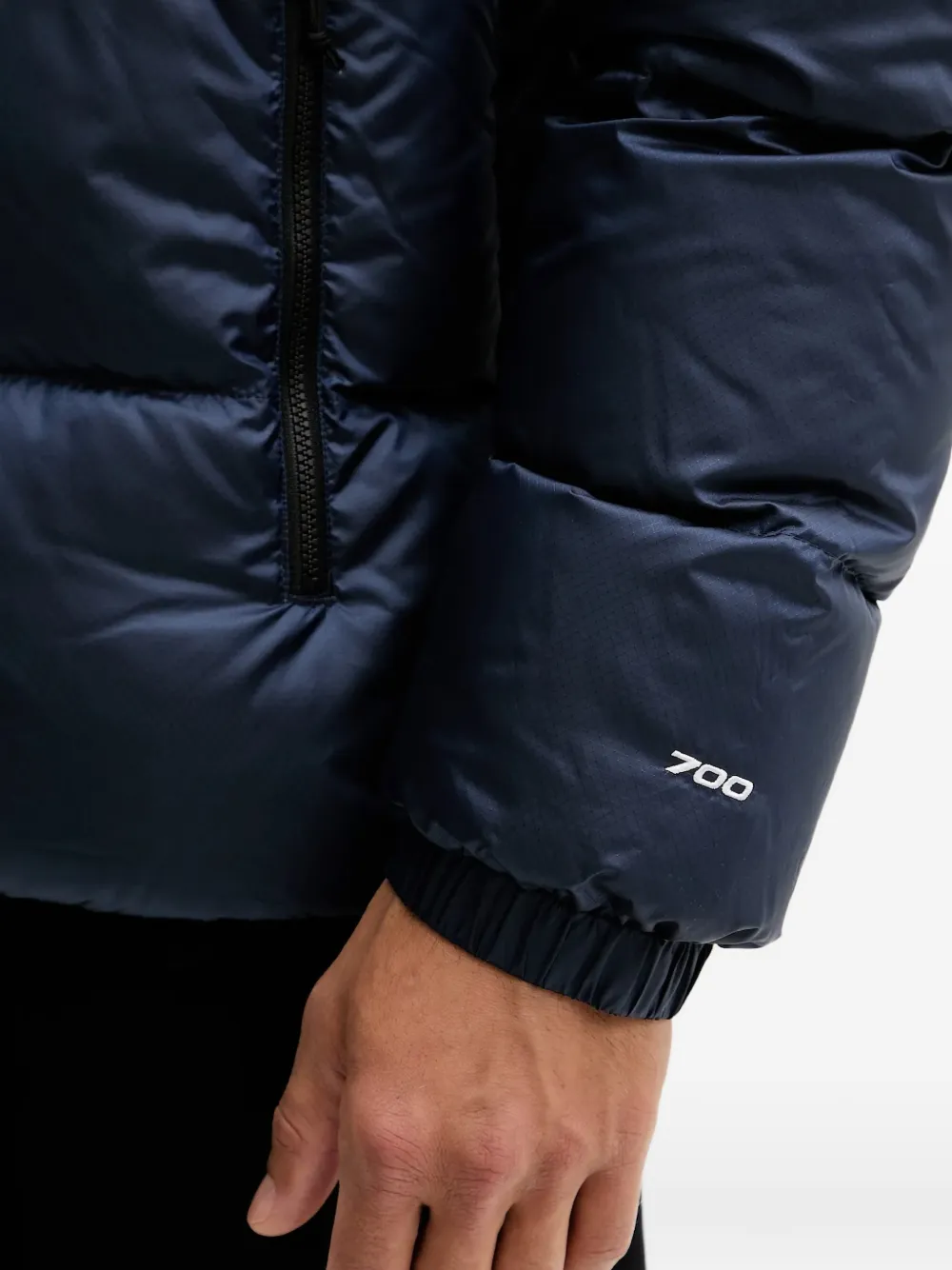 The North Face Gewatteerd jack met geborduurd logo Blauw
