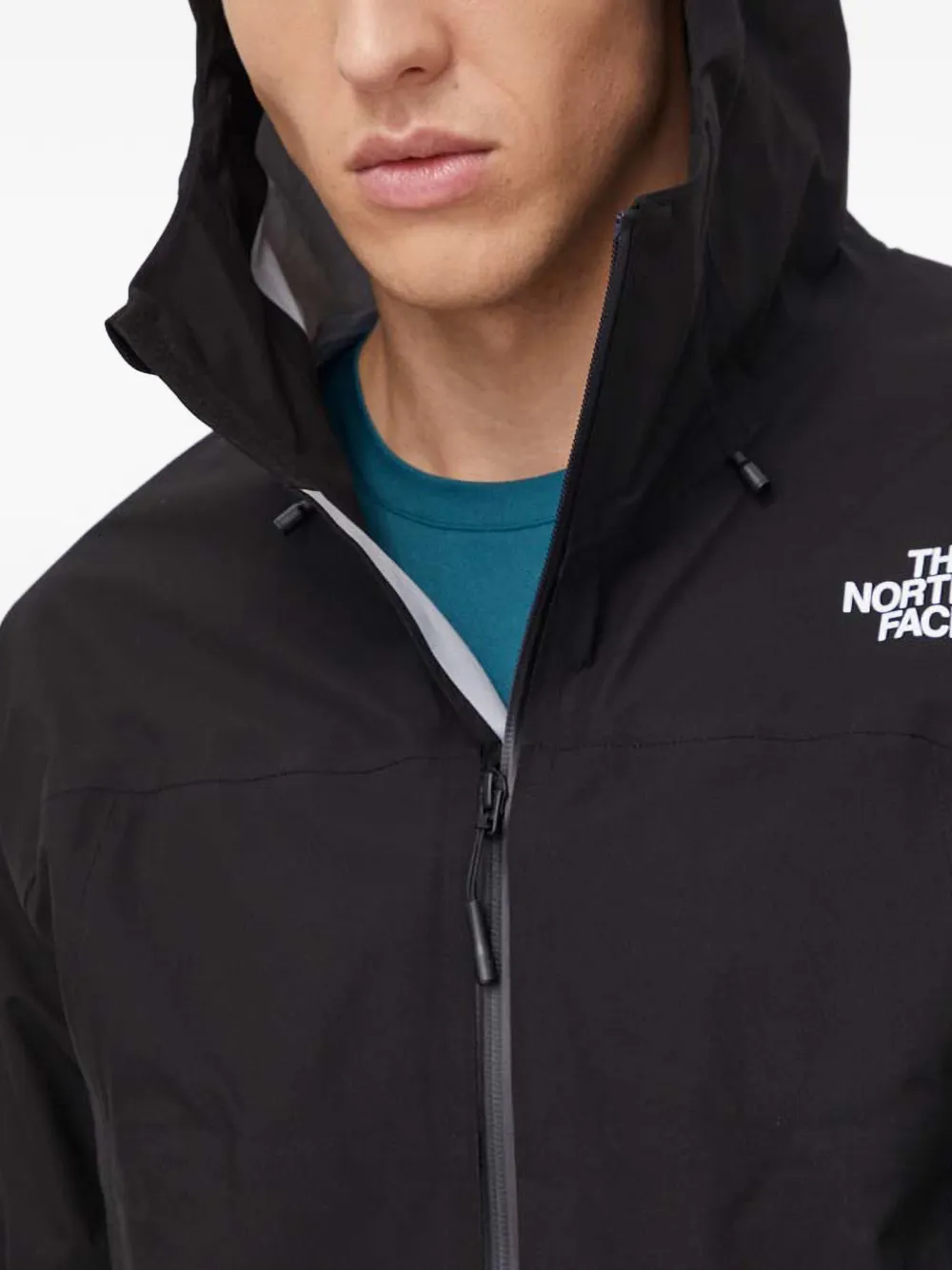 The North Face Jack met capuchon en logodetail Zwart