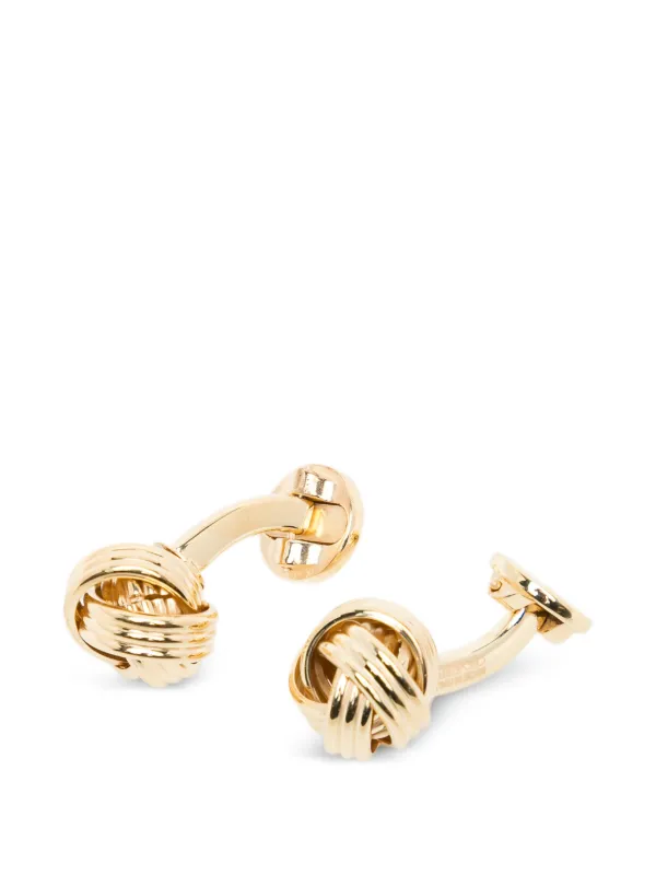Giorgio Armani knot-detail Cufflinks | Gold | FARFETCH