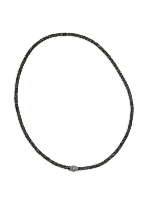 Giorgio Armani Tubular Necklace in Black