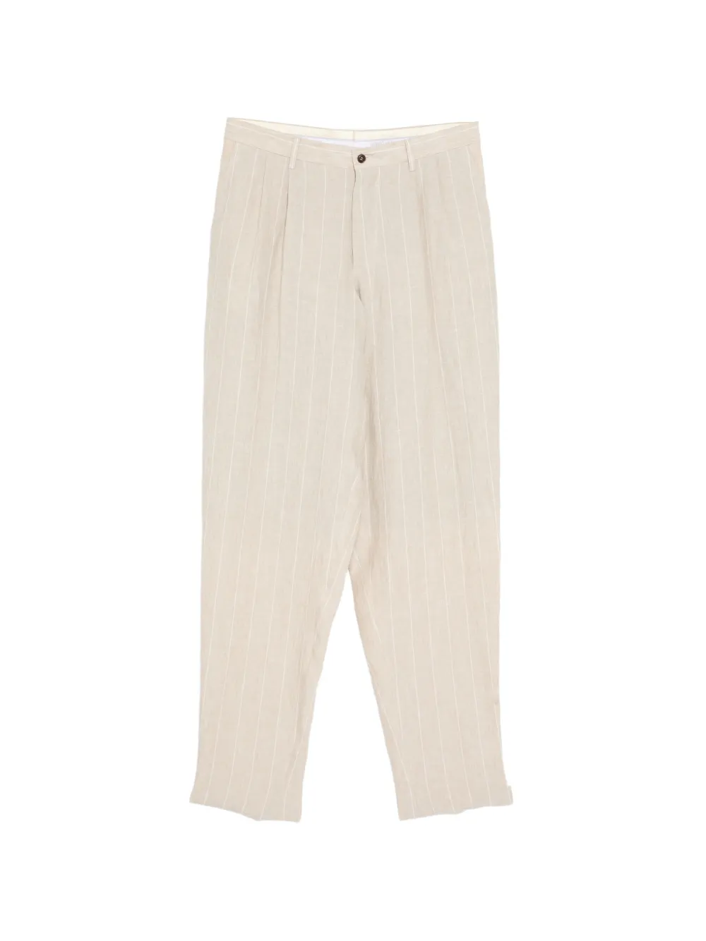 Giorgio Armani striped linen trousers - Toni neutri