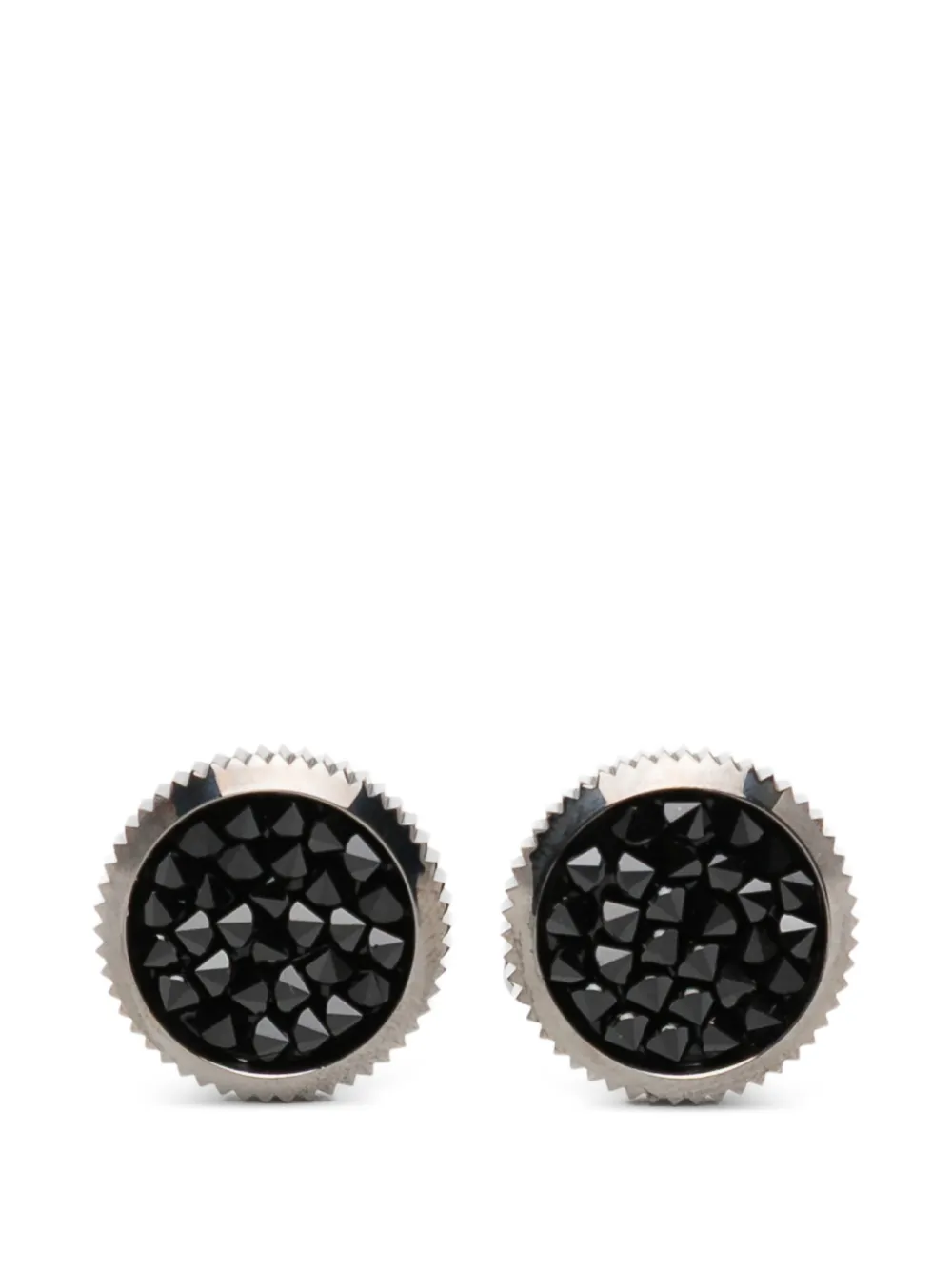 Giorgio Armani crystal-embellished cufflinks - Schwarz