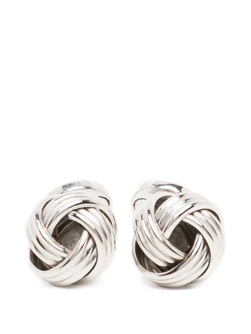 Giorgio Armani knot-detail cufflinks - Argento